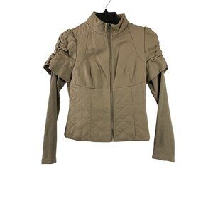 Forever 21 Women's Tan Ruffle Sleeve Top